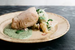 A dish of halibut