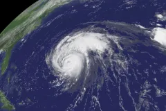 Aerial image of Hurricane Bill