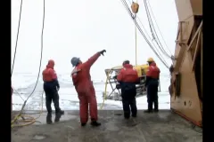 lowering an ROV